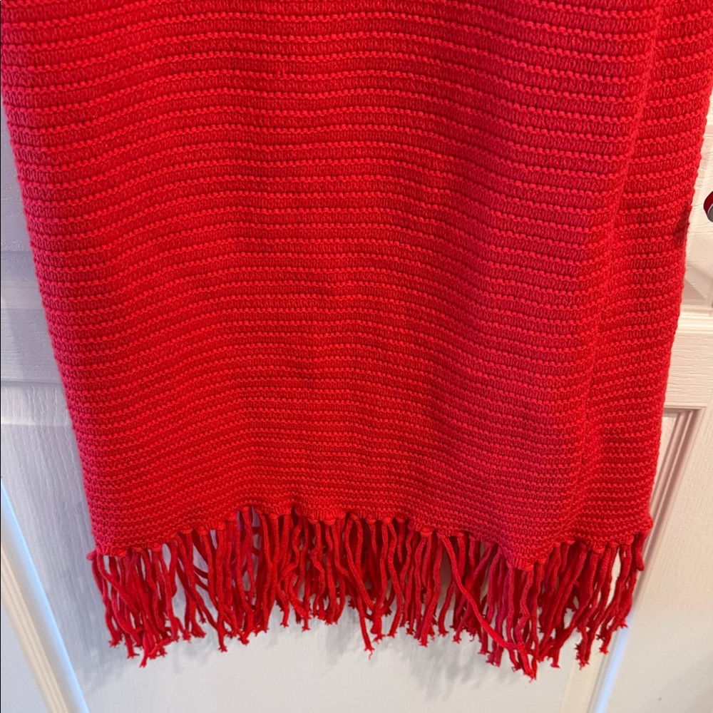 Red Crochet Rails Fringe Dress - Picture 3 of 3